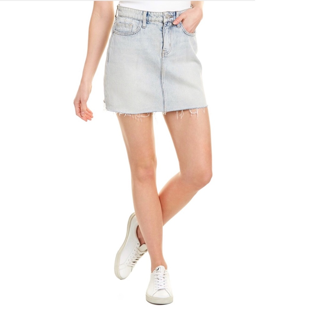 Current/Elliot 5 Pocket Denim Mini Skirt Southerly Light Wash Size 28
